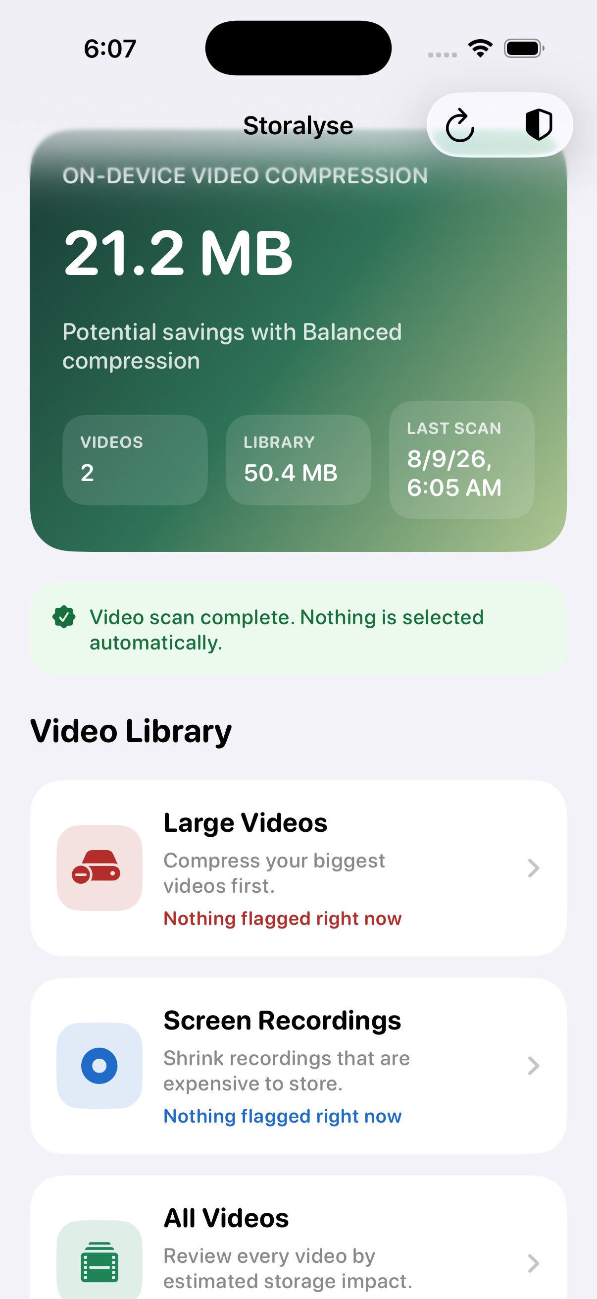 Storalyse video storage dashboard