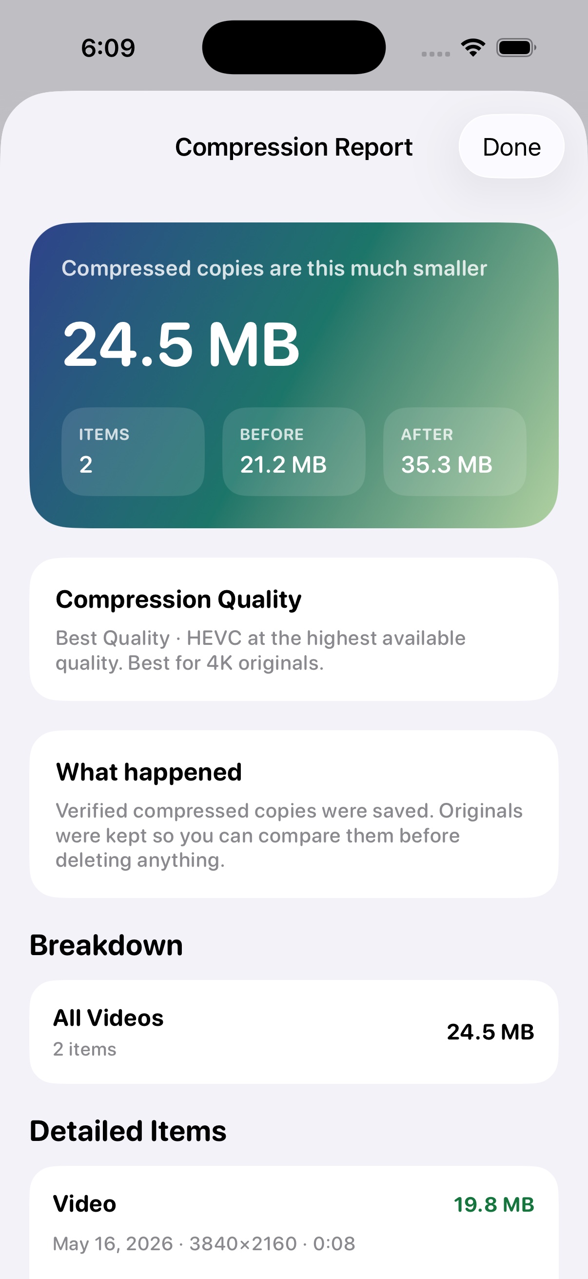Storalyse compression report